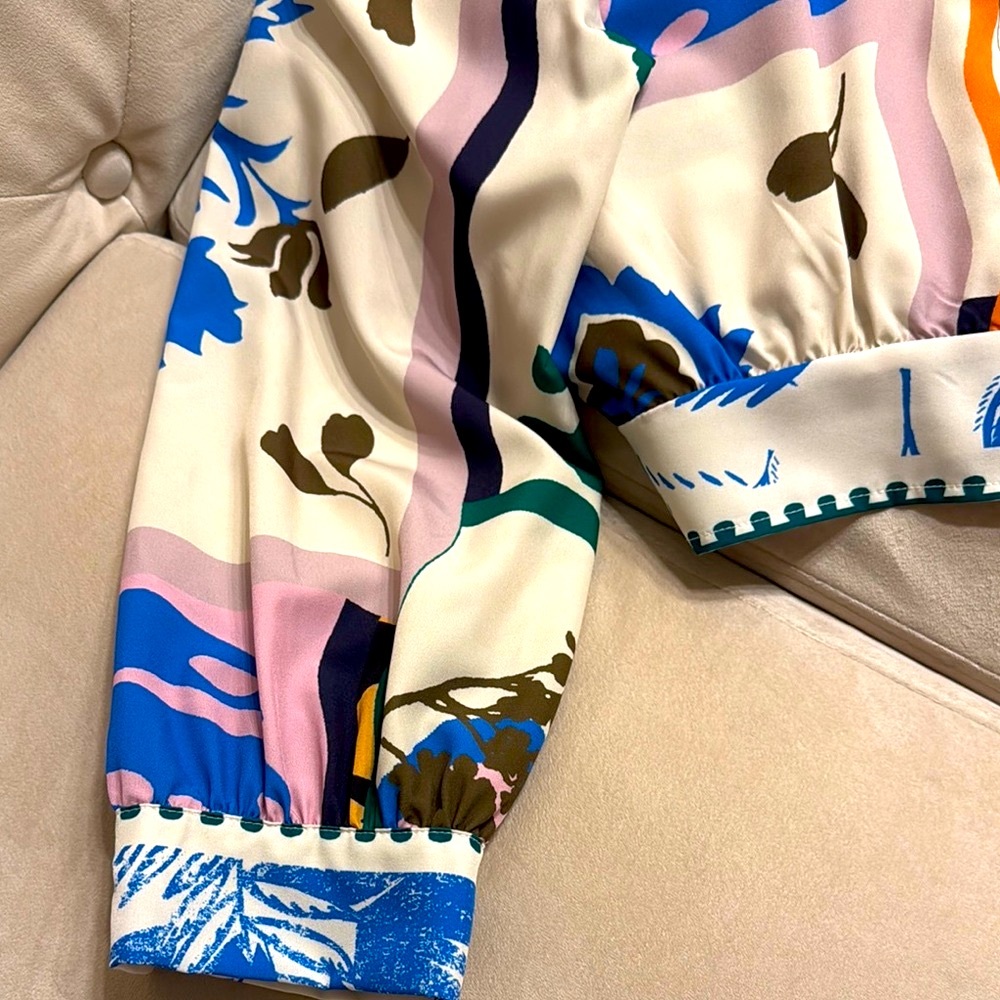 Colorful Patterned Women's Jacket - Picture 3 of 7